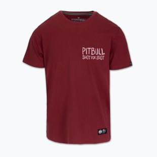 Vyriški marškinėliai Pitbull Shot For Shot burgundy