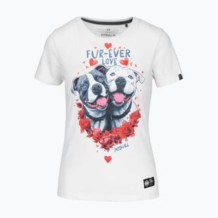 Moteriški marškinėliai Pitbull Fur Ever Love white