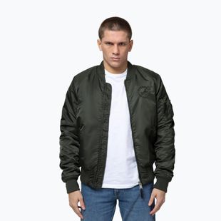 Vyriška striukė Pitbull Hacket Washed Bomber dark green