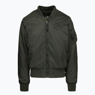 Vyriška striukė Pitbull Hacket Washed Bomber dark green
