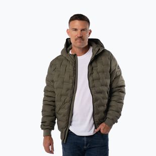 Vyriška žieminė striukė Pitbull Fisk Quilted Hooded olive