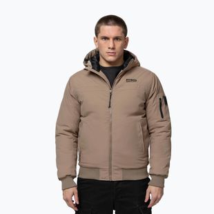 Vyriška žieminė striukė Pitbull Balboa 2 Hooded dark sand