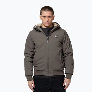 Vyriška žieminė striukė Pitbull Elkwood 3 Sherpa Hooded taupe