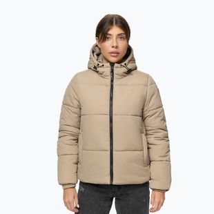 Moteriška žieminė striukė Pitbull Vista Quilted Hooded dark sand