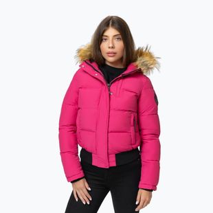 Moteriška žieminė striukė Pitbull Azalea Quilted Hooded raspberry red