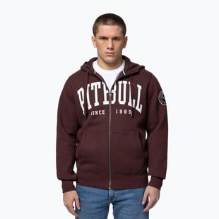 Vyriškas džemperis Pitbull Norton Hooded Zip dark burgundy