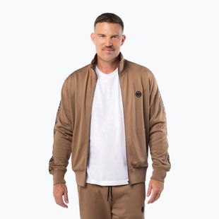 Vyriškas džemperis Pitbull Trackjacket Tape Logo Terry Group coyote brown