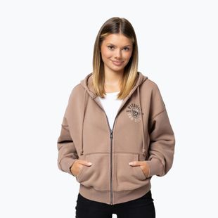 Moteriškas džemperis Pitbull Skull Surf Hooded Zip chocolate mousse