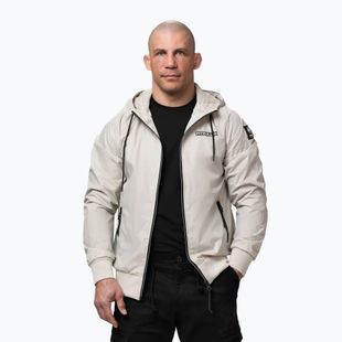 Vyriška striukė Pitbull Athletic Logo Nylon Hooded light sand