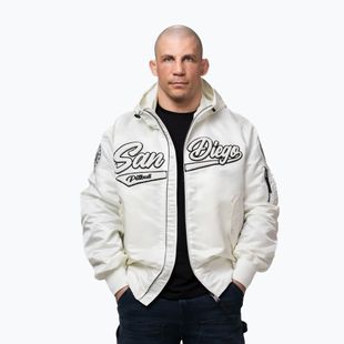 Vyriška striukė Pitbull Aero Flight Hooded off white