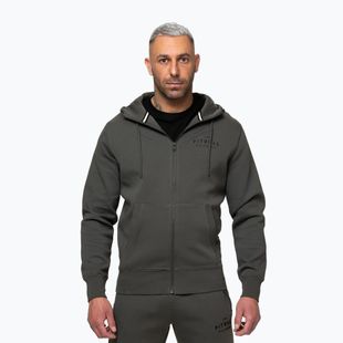 Vyriškas džemperis Pitbull Sampson Hooded Zip Sweatshirt grey/green