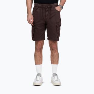 Vyriški šortai Pitbull Proctor Drawstring Cargo tamsiai rudi