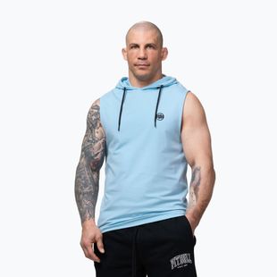 Vyriškas treniruočių džemperis Pitbull Mercado Hilltop Sleeveless Hooded light blue