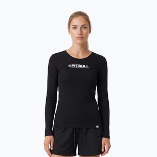 Moteriški marškinėliai ilgomis rankovėmis Pitbull R Slim Fit black