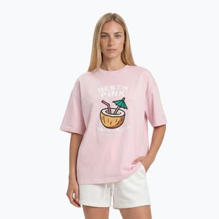 Moteriški marškinėliai Pitbull Rest In Pink Oversize strawberry cream