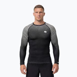 Vyriškas ilgomis rankovėmis rashguardas Pitbull Belt Rashguard black