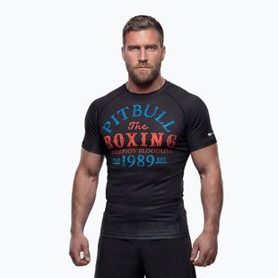 Vyriškas ilgomis rankovėmis rashguardas Pitbull Champion Bloodline Rashguard black