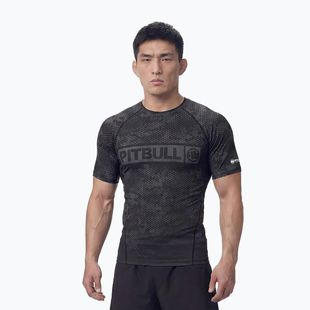 Vyriški marškinėliai Pitbull Hex Camo Hilltop Rashguard olive
