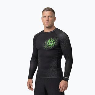 Vyriškas ilgomis rankovėmis rashguardas Pitbull Ray Rashguard fluo green