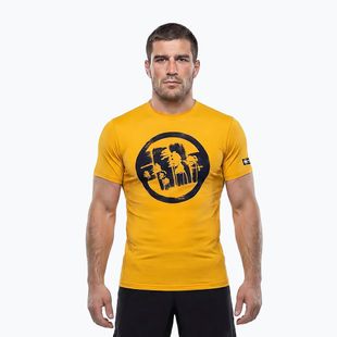 Vyriški marškinėliai Pitbull Palms mesh yellow logo