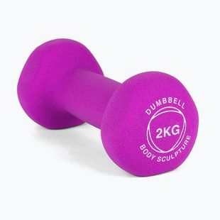 Guminis hantelis Body Sculpture BW 513 z PVC 2 kg purple