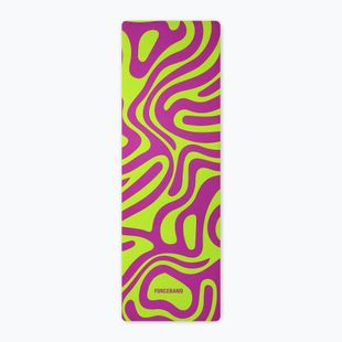 Jogos/fitneso kilimėlis FORCEBAND Abstract Violet 4 mm violet/lime