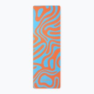 Jogos/fitneso kilimėlis FORCEBAND Abstract Orange 4 mm orange/blue