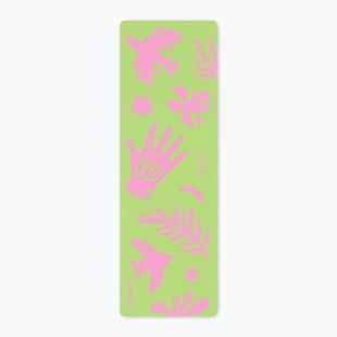 Jogos/fitneso kilimėlis FORCEBAND Energy Pistachio 4 mm pistachio/pink