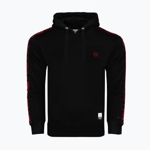 Vyriškas džemperis Octagon Stripe Hoodie black/red