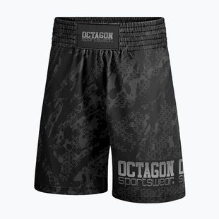 Vyriški bokso šortai Octagon Geo Grunge black