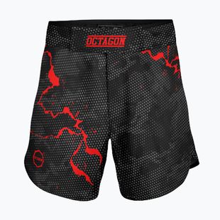 Vyriški treniruočių šortai Octagon Marble Camo MMA camo red