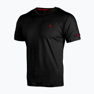 Vyriški marškinėliai Octagon Small Logo black/red
