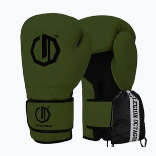 Bokso pirštinės Octagon Legion Enforcer + dark green bag