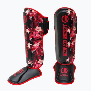 Kulkšnies ir blauzdų apsaugos Octagon Legion Flower black/red