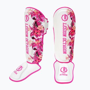 Kulkšnies ir blauzdų apsaugos Octagon Legion Flower white/pink