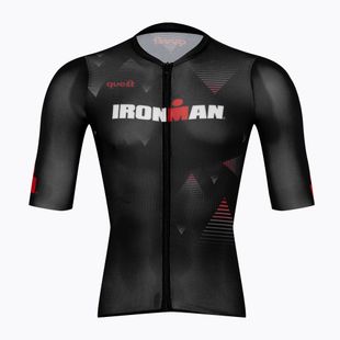 Vyriški dviračių marškinėliai Quest Race Line France Iron Man black