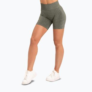 Moteriški treniruočių šortai Gym Glamour Seamless khaki