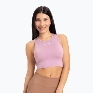 Moterų treniruočių viršutinė dalis Gym Glamour Tied Pink 442