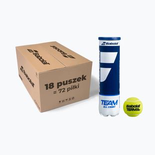 Babolat Team All Court teniso kamuoliukai 18 x 4 vnt. geltoni 502081