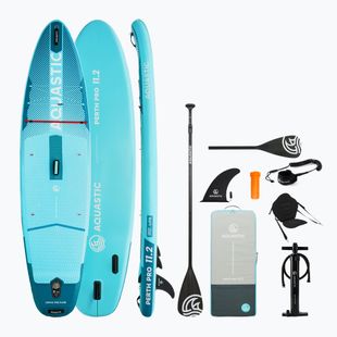 Rinkinys pripučiama lenta SUP AQUASTIC Perth Pro 11'2" all-round green