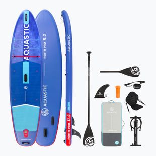 Rinkinys pripučiama lenta SUP AQUASTIC Perth Pro 11'2" all-round blue