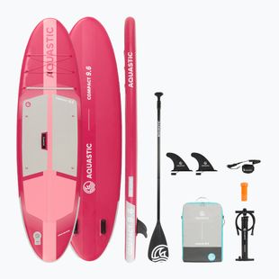 Rinkinys pripučiama lenta SUP AQUASTIC Compact 9'6" pink