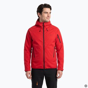 Vyriškas trekingo džemperis KADVA Arix WP 5K/3K softshell hibridas raudonas