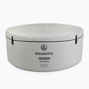 Pripučiamas baseinas AQUASTIC ONSEN drop stitch 1200 l 178 cm pilkas