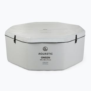 Pripučiamas baseinas AQUASTIC ONSEN drop stitch 1400 l 186 cm pilkas