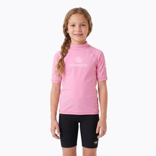 Vaikiški marškinėliai AQUASTIC Rimos UV 50+ UPF pink