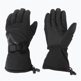 Vyriškos slidinėjimo pirštinės KADVA Mountain Flow 3M Thinsulate juodos spalvos