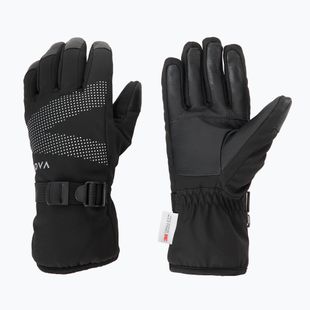 Moteriškos slidinėjimo pirštinės KADVA Mountain Flow Pro oda 3M Thinsulate juoda