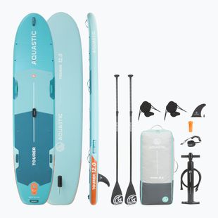 Rinkinys pripučiama lenta SUP AQUASTIC Tourer 12'0" 2-os green