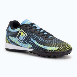 Vaikiški futbolo batai OneTeam Robero Teen TF juodi/mėlyni